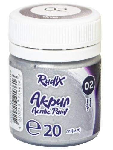 Akrila krāsa GAMMA 20ml, sudraba Nr.2