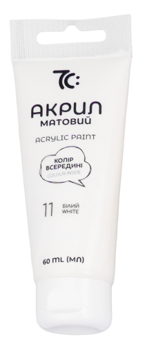 Akrila krāsa tūbiņā GAMMA 60 ml, balta Nr.11