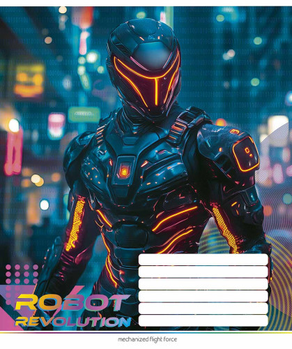 Burtnīca 18lp 170*203mm "Star" 55g/m2 # "Robot revolution'' 3522