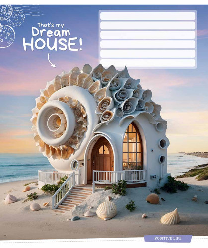 Burtnīca 18lp 170*203mm "Star" 55g/m2 # ''Dream house'' 3530