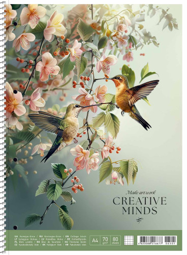 Koledžbloks A4 80lp # mīksts vāks ''Creative minds'' 06527