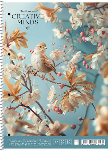 Koledžbloks A4 80lp # mīksts vāks ''Creative minds'' 06527