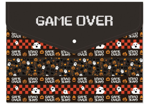 Mape-aploksne ar spiedpogu A5 PP 180µm "Game over" 32013-02