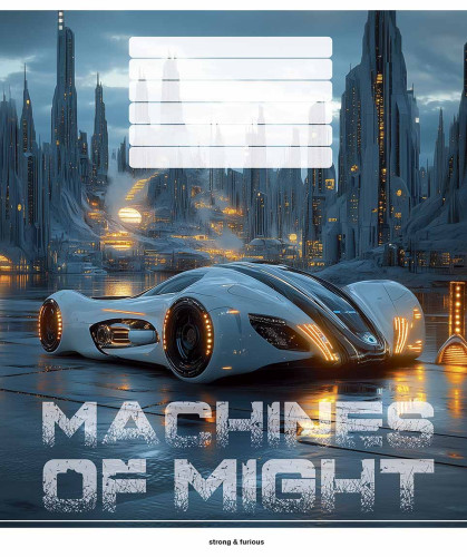 Burtnīca 12lp 170*203mm "Star" 55g/m2 = ''Machines of might'' 3517
