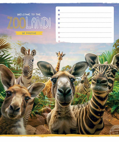 Burtnīca 18lp 170*203mm 60g/m2 # ''Zooland" 3472