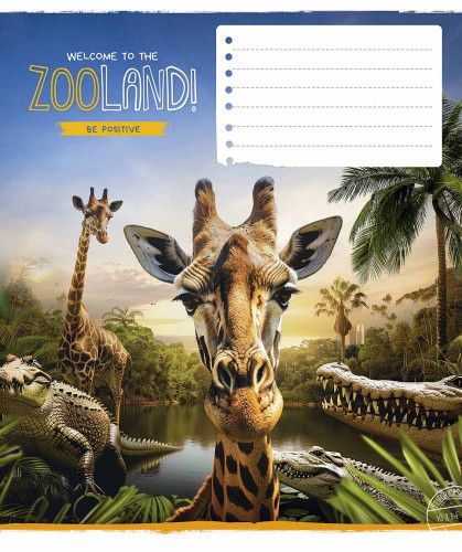 Burtnīca 18lp 170*203mm 60g/m2 # ''Zooland" 3472