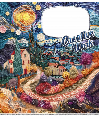 Burtnīca 18lp 170*203mm 60g/m2 = "Creative work'' 3537