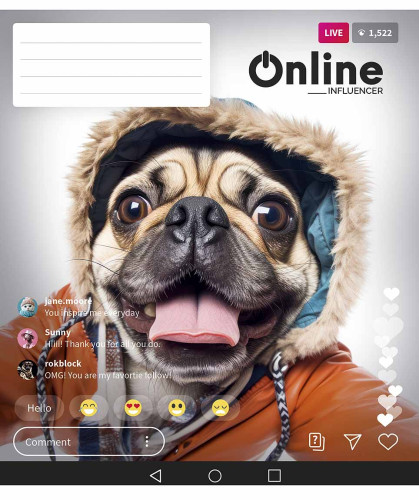Klade 48lp 170*203mm 60g/m2 # ''Online influencer'' 3420