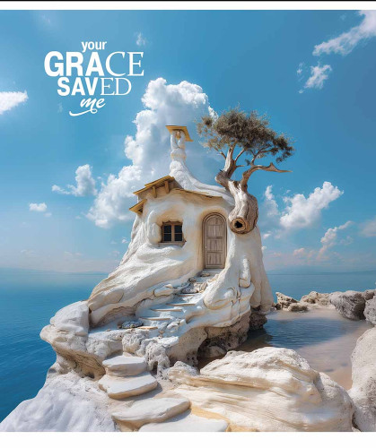 Klade 48lp 170*203mm 55g/m2 "Star" = glancēts lamināts ''Your grace saved me'' 3448