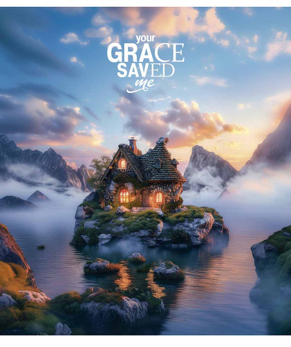 Klade 48lp 170*203mm 55g/m2 "Star" = glancēts lamināts ''Your grace saved me'' 3448