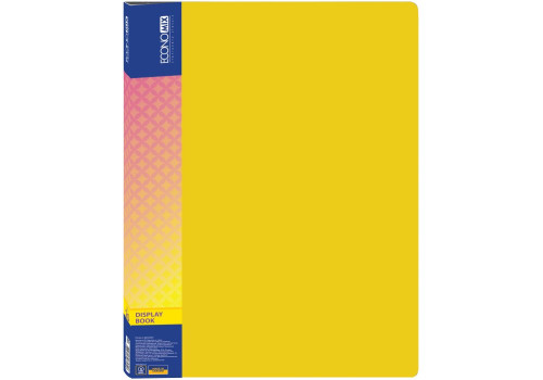 Katalogu mape Economix PP A4 20 kabatas, dzeltena 30602-05