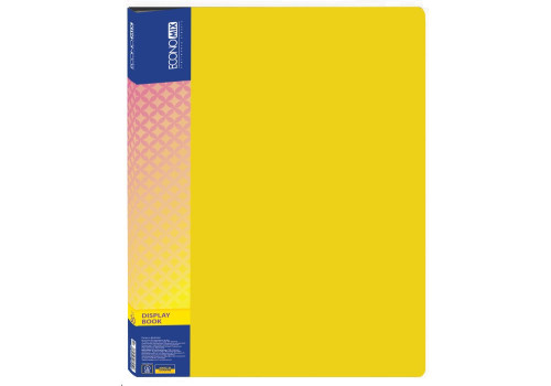 Katalogu mape Economix PP A4 30 kabatas, dzeltena 30603-05