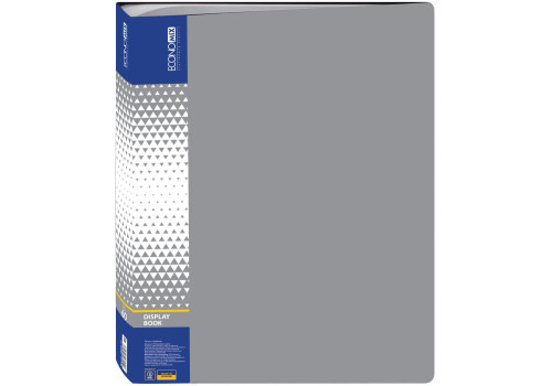 Katalogu mape Economix PP A4 60 kabatas, pelēka 30606-10
