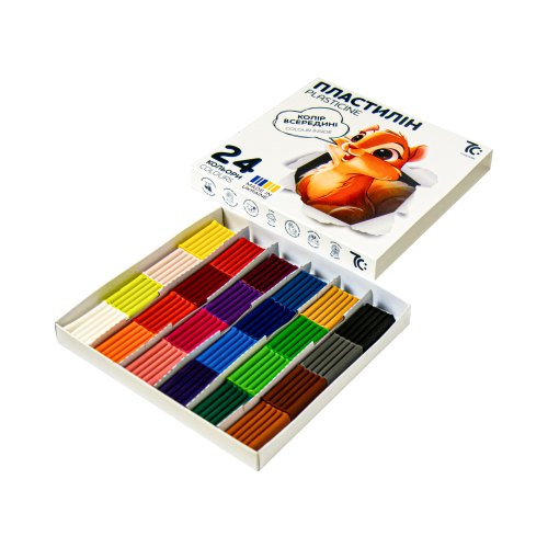 Plastilīns GAMMA 24 krāsas 192g, sērija 7C:
