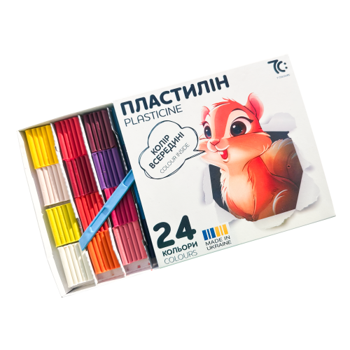 Plastilīns GAMMA 24 krāsas 192g, sērija 7C: