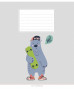 Burtnīca 12lp 170*203mm 60g/m2 = UV laka "Cute copybook" 3212