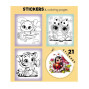 Krāsojamā grāmata FRESH 135*200mm, 8lp + uzlīmes "Cute animals" (dizains 24260)