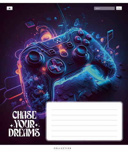 Burtnīca 18lp 170*203mm 60g/m2 = ''Chase your dreams'' 3510