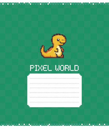 Burtnīca 18lp 170*203mm "Star" 55g/m2 # ''Pixel world'' 3563