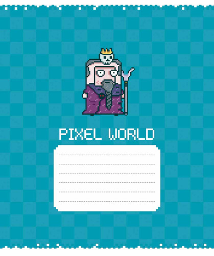 Burtnīca 18lp 170*203mm "Star" 55g/m2 = ''Pixel world' 3563