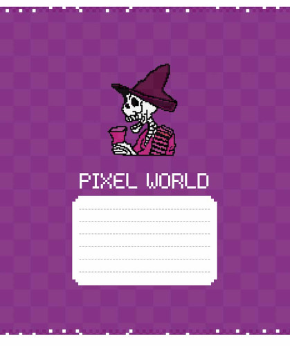 Burtnīca 18lp 170*203mm "Star" 55g/m2 = ''Pixel world' 3563