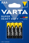Baterijas VARTA  AAA(LR03) SuperLife Zinc Carbon 4 gab.