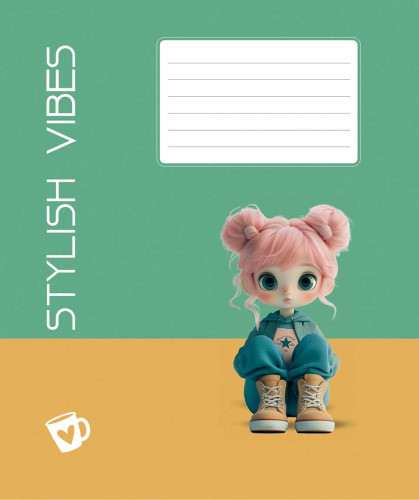 Burtnīca 18lp 170*203mm 60g/m2 # ''Stylish vibes'' 3568