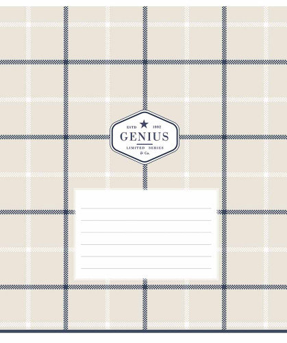 Burtnīca 18lp 170*203mm 60g/m2 = ''Genius'' 3656