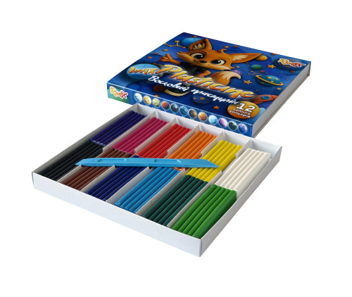 Plastilīns GAMMA Rudix 12 krāsas 240g
