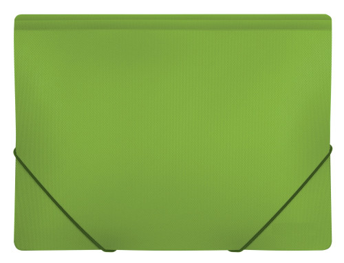 Mape ar gumiju OPTIMA A4 PP 600µm textile gaiši zaļa 30698-13