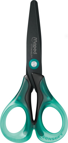 Šķēres MAPED Sensoft+ Titanium 13cm kartona blisterī