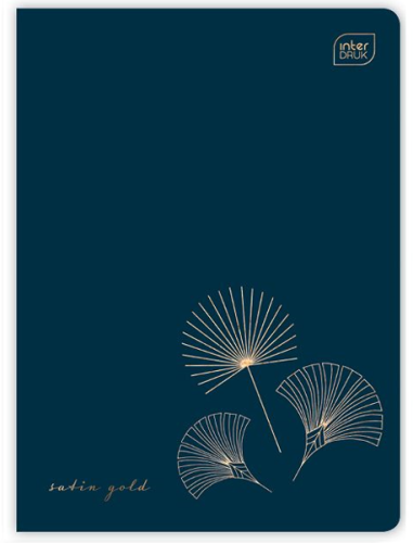 Klade INTERDRUK A5 70g/m2 96lp # mīksts vāks, Metallic Satin Gold