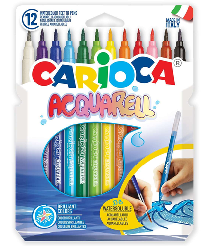 Flomāsteri CARIOCA  Acquarell 12 krāsas