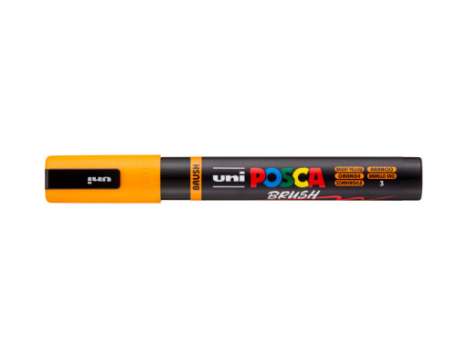 Marķieris ūdens bāzes UNI Posca PC-5BR brush shaped, gaiši oranžs (3)