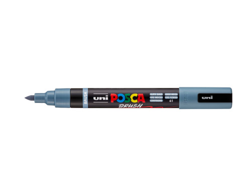 Marķieris ūdens bāzes UNI Posca PC-5BR brush shaped, pelēkzils (61)